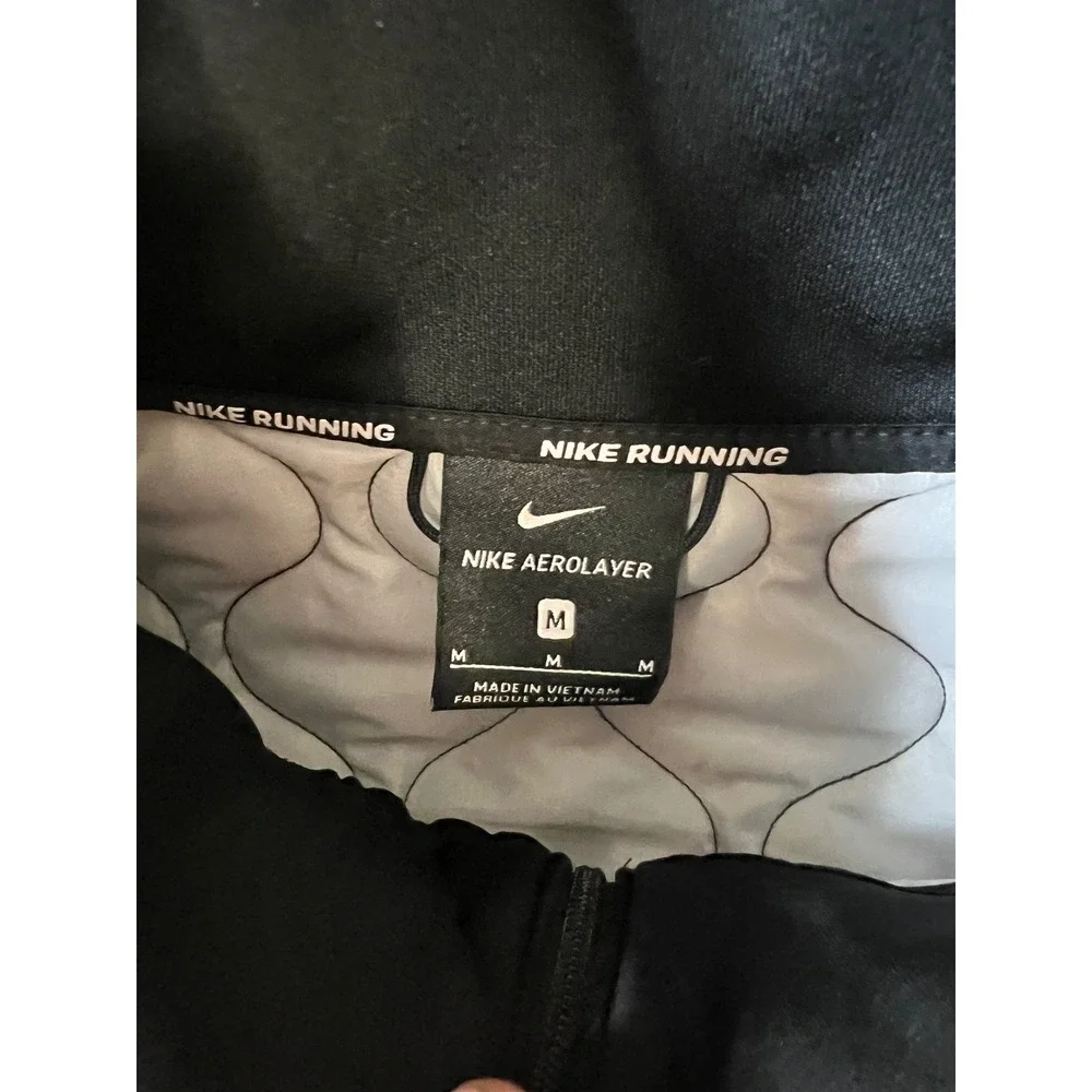 Nike AeroLayer Women Black Quilted‎ Running Vest Full Zip BV3869-010 Medium